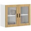 Image de Vidaxl Armoire Murale De Cuisine Porte En Verre Porto ChÃªne Artisanal