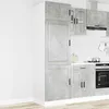 Image de vidaXL Armoire de cuisine Porto gris bÃ©ton bois d'ingÃ©nierie