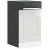 Image de vidaXL Panneau de lave-vaisselle Porto blanc brillant 45x1,5x67 cm