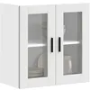 Image de vidaXL Armoire murale de cuisine avec porte en verre Porto blanc