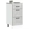 Image de vidaXL Armoire de cuisine Lucca gris bÃ©ton bois ingÃ©nierie