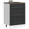 Image de vidaXL Armoire de cuisine Porto noir bois d'ingÃ©nierie