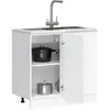 Image de vidaXL Meuble bas du lavabo blanc bois d'ingÃ©nierie