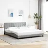 Image de vidaXL Cadre de lit sans matelas gris clair 180x200 cm tissu