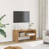 Image de vidaXL Meuble TV chÃªne artisanal 80x40x40 cm bois d'ingÃ©nierie
