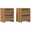 Image de vidaXL Tables de chevet 2 pcs chÃªne artisanal bois d'ingÃ©nierie