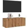 Image de vidaXL Meuble TV mural chÃªne artisanal 80x30x30 cm bois d'ingÃ©nierie