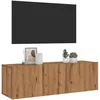 Image de vidaXL Meuble TV mural chÃªne artisanal 100x30x30 cm bois d'ingÃ©nierie