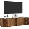 Image de vidaXL Meuble TV mural vieux bois 120x30x30 cm bois d'ingÃ©nierie