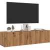 Image de vidaXL Meuble TV mural chÃªne artisanal 120x30x30 cm bois d'ingÃ©nierie