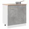 Image de vidaXL Armoire de plancher d'Ã©vier gris bÃ©ton 80x46x81,5 cm