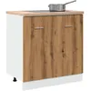 Image de Vidaxl Armoire De Plancher D'Ã©vier ChÃªne Artisanal 80x46x81,5 Cm