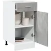 Image de vidaXL Armoire de plancher Ã  tiroir Gris bÃ©ton 40x46x81,5 cm AgglomÃ©rÃ©