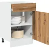 Image de Vidaxl Armoire De Plancher Ã Tiroir ChÃªne Artisanal 50x46x81,5 Cm