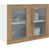 Image de vidaXL Armoire en verre suspendue chÃªne artisanal bois d'ingÃ©nierie