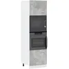 Image de vidaXL Armoire Ã  micro-ondes Gris bÃ©ton 60x57x207 cm AgglomÃ©rÃ©