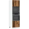 Image de vidaXL Armoire Ã  micro-ondes vieux bois 60x57x207 cm bois d'ingÃ©nierie