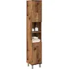 Image de vidaXL Armoire de salle de bain vieux bois 30x30x179cm bois ingÃ©nierie