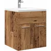 Image de vidaXL Meuble lavabo de salle de bain vieux bois bois d'ingÃ©nierie