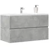 Image de vidaXL Armoire de salle de bain suspendue gris bÃ©ton bois d'ingÃ©nierie