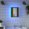 Image de Vidaxl Armoire De Salle De Bain Miroir Led ChÃªne Artisanal 40x12x45 Cm