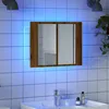 Image de vidaXL Armoire Ã  miroir LED chÃªne artisanal 60x12x45cm bois ingÃ©nierie