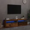 Image de vidaXL Meubles TV avec lumiÃ¨res LED 2 pcs vieux bois bois d'ingÃ©nierie