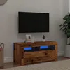 Image de vidaXL Meuble TV avec lumiÃ¨res LED vieux bois bois d'ingÃ©nierie
