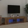 Image de vidaXL Meuble TV avec lumiÃ¨res LED chÃªne artisanal bois d'ingÃ©nierie