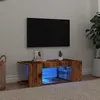 Image de vidaXL Meuble TV avec lumiÃ¨res LED vieux bois bois d'ingÃ©nierie