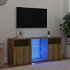 Image de vidaXL Meuble TV avec lumiÃ¨res LED chÃªne artisanal bois d'ingÃ©nierie