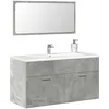 Image de vidaXL Armoire de bain avec miroir gris bÃ©ton bois d'ingÃ©nierie
