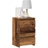 Image de Vidaxl Tables De Chevet 2 Pcs Vieux Bois 40x35x62,5 Cm Bois IngÃ©nierie