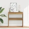 Image de vidaXL Table console chÃªne artisanal 80x30x80 cm bois d'ingÃ©nierie