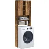 Image de vidaXL Meuble pour machine Ã  laver vieux bois 64x25,5x190 cm