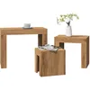 Image de vidaXL Tables basses gigognes 3 pcs chÃªne artisanal bois d'ingÃ©nierie