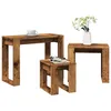 Image de vidaXL Tables gigognes 3 pcs vieux bois bois d'ingÃ©nierie