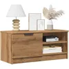 Image de vidaXL Meuble TV chÃªne artisanal 80x35x36,5 cm bois d'ingÃ©nierie