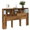 Image de vidaXL Armoire de tÃªte de lit vieux bois 160x19x103,5 cm