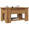 Image de vidaXL Table basse chÃªne artisanal 79x49x41 cm bois d'ingÃ©nierie