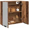 Image de vidaXL Armoire Ã  miroir de salle de bain vieux bois 64x20x66,5 cm