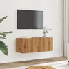 Image de vidaXL Meubles TV muraux 2 pcs chÃªne artisanal 80x30x30 cm