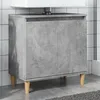 Image de vidaXL Meuble de lavabo gris bÃ©ton 58x33x60 cm bois d'ingÃ©nierie