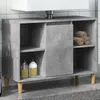 Image de vidaXL Armoire salle de bain gris bÃ©ton 80x33x60cm bois d'ingÃ©nierie