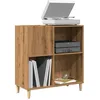 Image de Vidaxl Armoire Ã Disques ChÃªne Artisanal 84,5x38x89 Cm Bois IngÃ©nierie