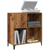 Image de Vidaxl Armoire Ã Disques Vieux Bois 84,5x38x89 Cm Bois D'ingÃ©nierie