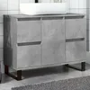 Image de vidaXL Armoire de lavabo salle de bain gris bÃ©ton 80x33x60 cm