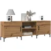 Image de vidaXL Meuble TV chÃªne artisanal 150x30x50 cm bois d'ingÃ©nierie