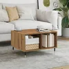Image de Vidaxl Table Basse ChÃªne Artisanal 60x50x36,5 Cm Bois D'ingÃ©nierie