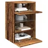 Image de Vidaxl Meubles Tv Muraux Et LumiÃ¨res Led 2 Pcs Vieux Bois 40x30x60,5cm